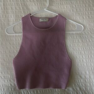 Babaton Ribbed Crop Top - Mauve